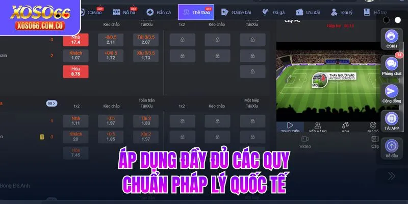 Áp dụng đầy đủ các quy chuẩn pháp lý quốc tế