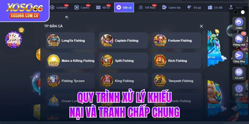 Quy trình xử lý khiếu nại và tranh chấp chung